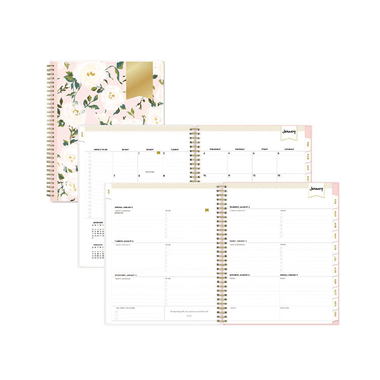 Day Designer Coming Up Roses Create-Your-Own Cover Weekly/Monthly Planner, Roses Artwork, 11 x 8.5, 12-Month (Jan-Dec): 2025