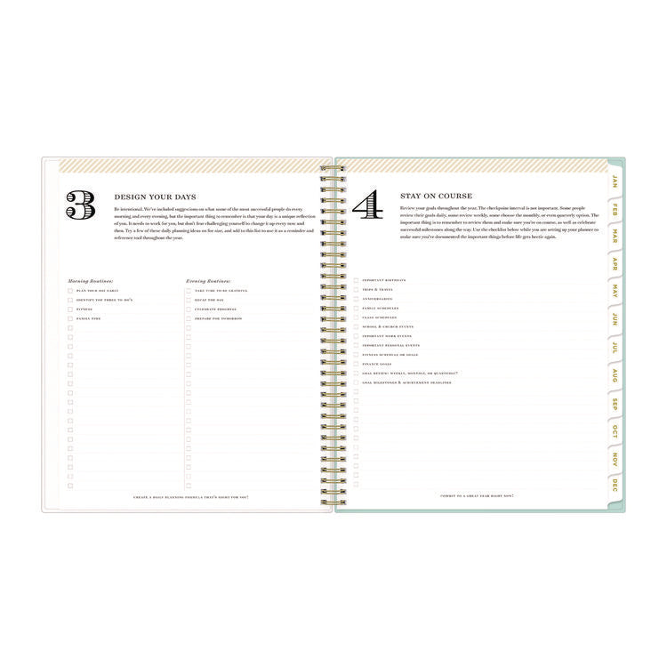 Day Designer Secret Garden Mint Frosted Weekly/Monthly Planner, Floral Artwork, 11 x 8.5, 12-Month (Jan to Dec): 2025