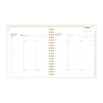 Day Designer Navy Stripe Daily/Monthly Planner, Horizontal Stripe Artwork, 10 x 8, Navy/White Cover, 12-Month (Jan-Dec): 2025