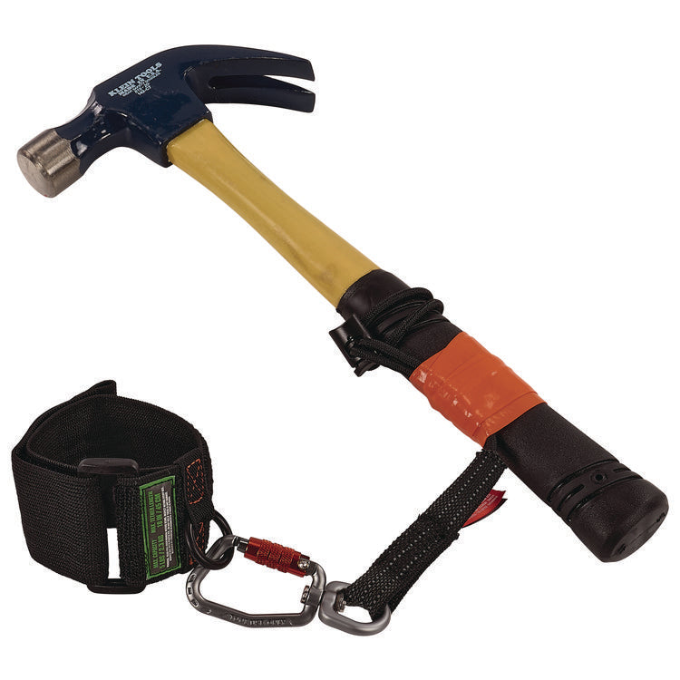 Squids 3123 Tool Wristband with D-Ring Anchor, 5 lb Max Working Capacity, 18" Long, Black