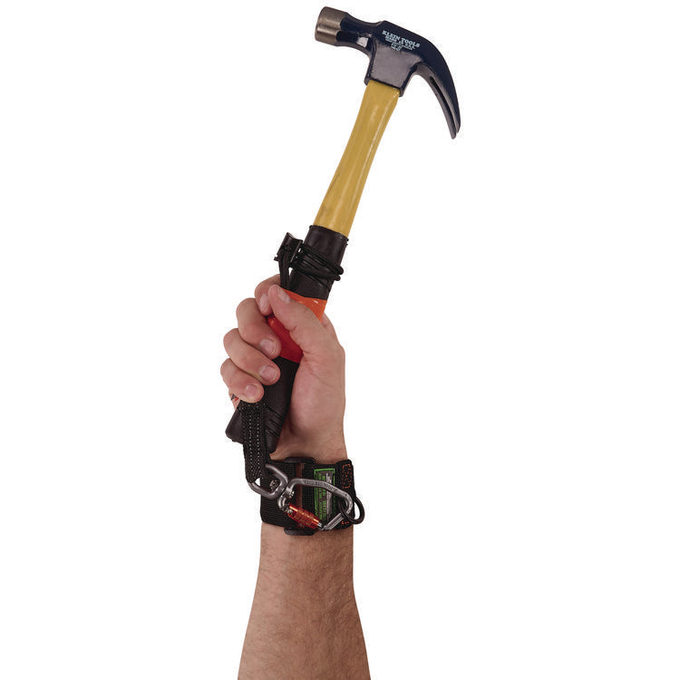 Squids 3123 Tool Wristband with D-Ring Anchor, 5 lb Max Working Capacity, 18" Long, Black