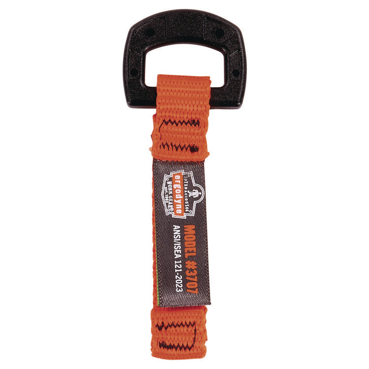 Squids 3707 Web Tool Tether Attachment w/ Non-Conductive D-Ring Tool Tails, 2 lb Max Working Capacity, 3.5", Orange, 6/Pack