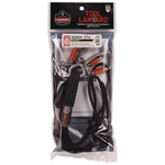 Squids 3714 Elastic Tool Tail Lanyard w/Carabiner and Cinch Loop, 10 lb Max Working Capacity, 15" Long, Black, 3/Pack