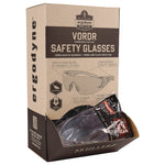 Skullerz VORDR Safety Glasses, Frameless, Clear Polycarbonate Lens, 12/Pack