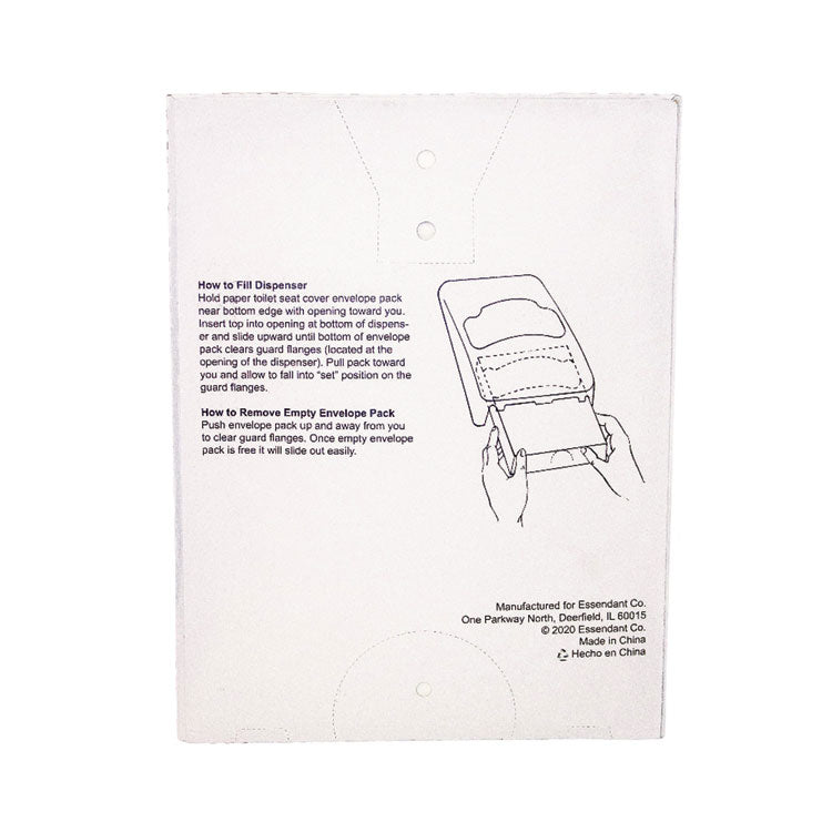 Quarter-Fold Toilet Seat Covers, 14.17 x 16.73, White, 5,000/Carton