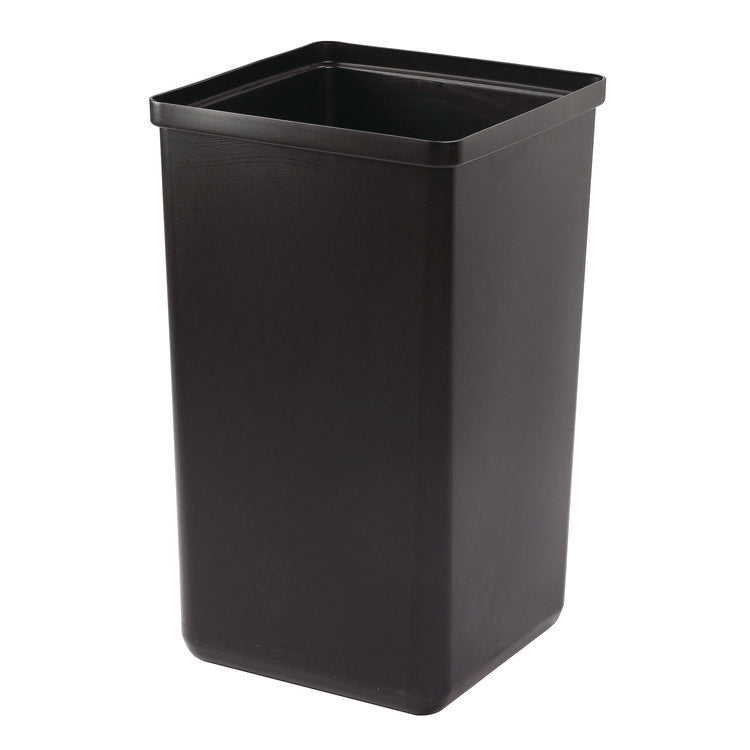 29 Gallon Trash/Recycling Cans, Steel, Blue Cans/Bottles Recycling with Circle Lid, Black Trash Can with Square Lid