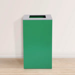 29 Gallon Trash/Recycling Cans, Steel, Green Can with Square Lid