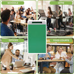 29 Gallon Trash/Recycling Cans, Steel, Green Can with Square Lid