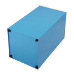 29 Gallon Trash/Recycling Cans, Steel, Blue Can with Circle Lid
