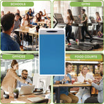29 Gallon Trash/Recycling Cans, Steel, Blue Can with Circle Lid