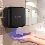 Hemlock Commercial Automatic 120V Hand Dryer, 6.69 x 11.41 x 12.31, Stainless Steel, Black