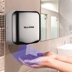 Hemlock Commercial Automatic 120V Hand Dryer, 6.68 x 11.41 x 12.31, Stainless Steel, Chrome