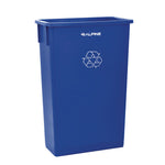 Slim 23 Gallon Recycling Bin, Plastic, Blue