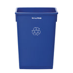 Slim 23 Gallon Recycling Bin, Plastic, Blue