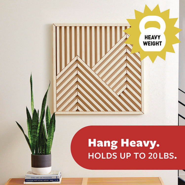 Picture Hanging Strips, X-Large, Removable, Holds up to 20 lbs per 4 Pairs, 16 Strip Pairs/Pack