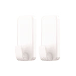 X-Large Utility Hooks, Plastic, White, 10 lb Capacity, 2 Hooks and 6 Strips/Pack