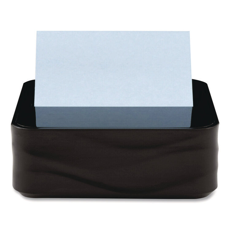 Wave Design Dispenser with Notes, For 3 x 3 Pads, Includes (3) 90-Sheet Simply Serene Collection Colors Pop-up Pads, Black