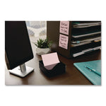 Wave Design Dispenser with Notes, For 3 x 3 Pads, Includes (3) 90-Sheet Simply Serene Collection Colors Pop-up Pads, Black
