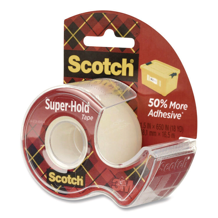 Super-Hold Wide Invisible Tape, 1.5" x 18 yds, Crystal Clear