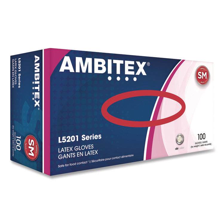 L5201 Series Powder-Free Latex Gloves, Small, 4 mil Thick, 9" Long, Ivory, 100/Box, 10 Boxes/Carton