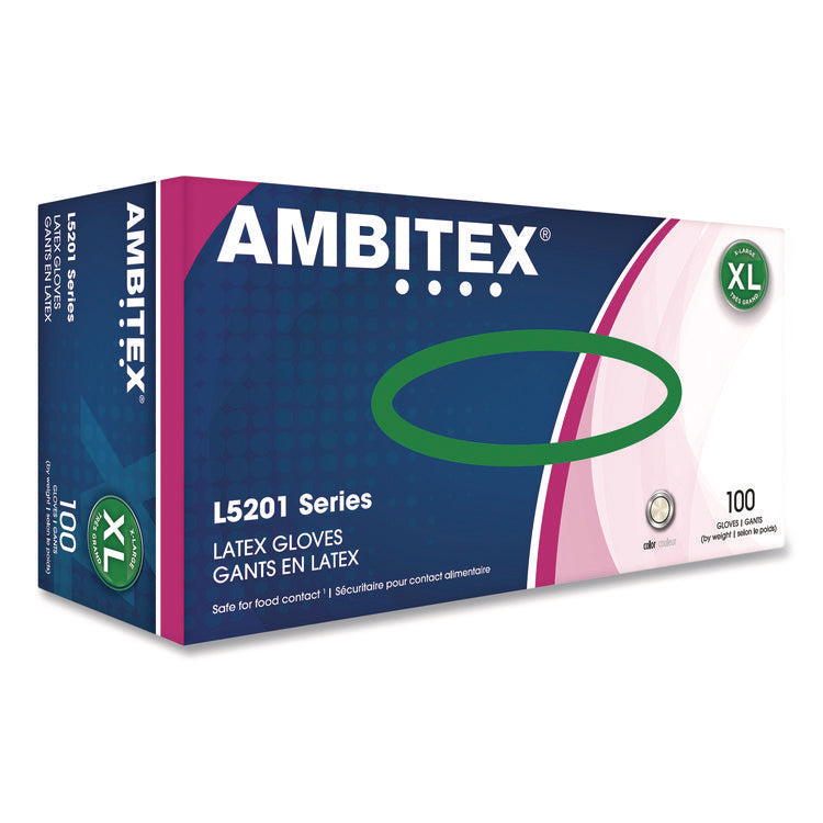 L5201 Series Powder-Free Latex Gloves, X-Large, 4 mil Thick, 9" Long, Ivory, 100/Box, 10 Boxes/Carton