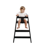 Wooden Stackable High Chair, Supports Up to 50 lb, 29.02" h, Espresso