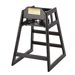 Wooden Stackable High Chair, Supports Up to 50 lb, 29.02" h, Espresso