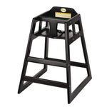 Wooden Stackable High Chair, Supports Up to 50 lb, 29.02" h, Espresso
