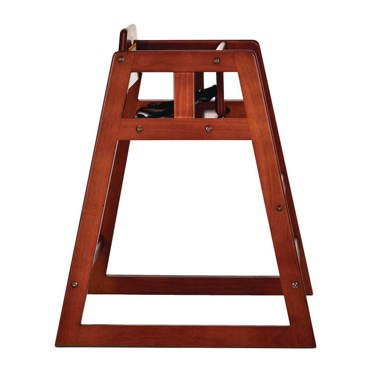 Wooden Stackable High Chair, Supports up to 50 lbs, 29.02" h, Mahogany, 2/Pack