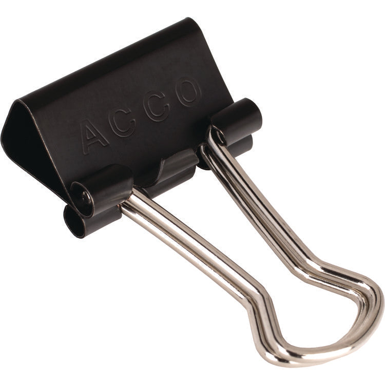 Binder Clips, Mini, Black/silver, Dozen