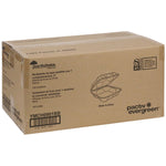 EarthChoice PFAS Free Compostable Hinged Lid Container, 9 x 9 x 3, White, Sugarcane, 150/Carton