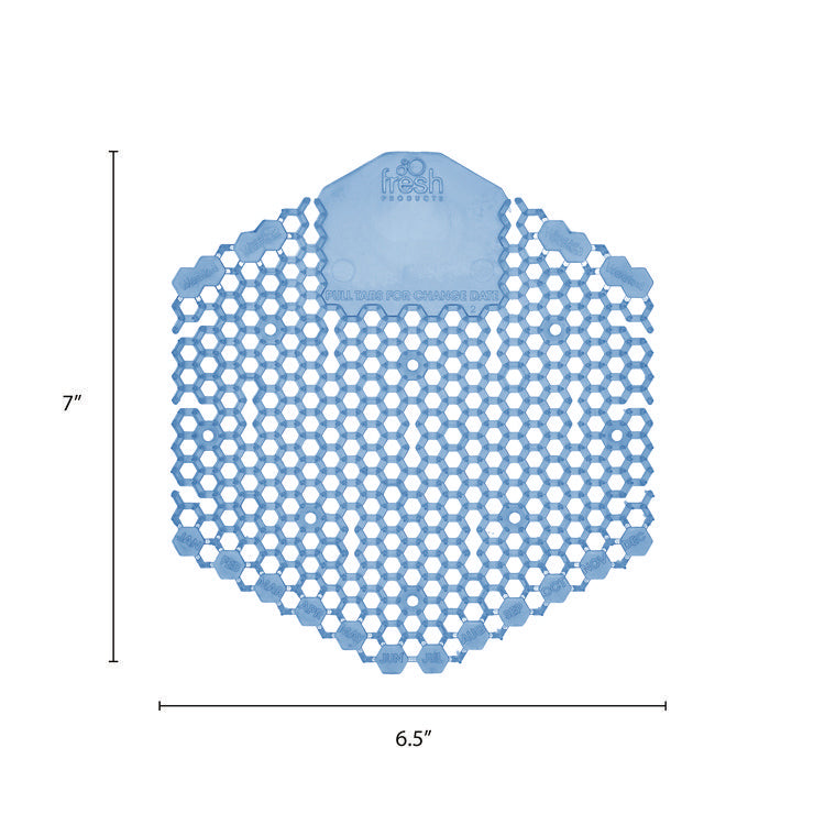 Wave 3d Urinal Deodorizer Screen, Cotton Blossom Scent, Blue, 10/box, 6 Boxes/carton