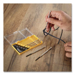 Precision Screwdriver Set, Six-Piece, Phillips/Slotted, Assorted Lengths, Polished Steel Handles