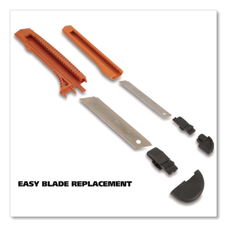 Snap-Off Utility Knife Set, 9 mm Knife, 18 mm Knife, Orange/Black