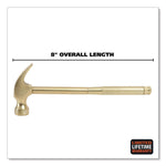 5-in-1 Carpenter's Hammer with Nesting Handle Containing Four Screwdrivers, 6.5" Long Gold Handle