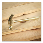 5-in-1 Carpenter's Hammer with Nesting Handle Containing Four Screwdrivers, 6.5" Long Gold Handle