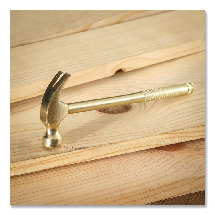 5-in-1 Carpenter's Hammer with Nesting Handle Containing Four Screwdrivers, 6.5" Long Gold Handle