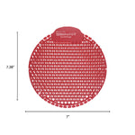 Slant7 with Terminator Urinal Screen, Forest Scent, Red, 30/Carton