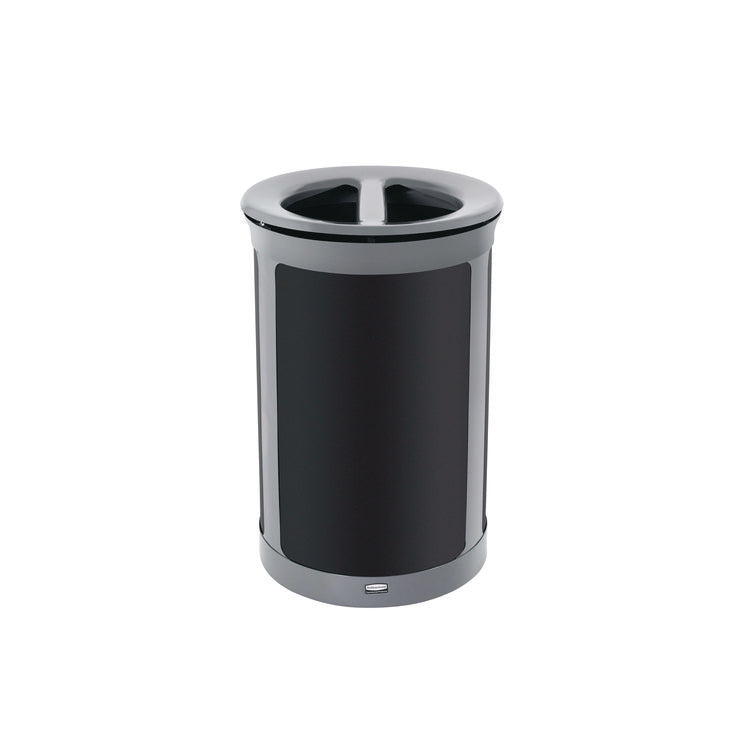 ENHANCE Series Waste Receptacle, Dual Top Hole, 23 gal, Metal, Pearl Gray/Umbra Gray