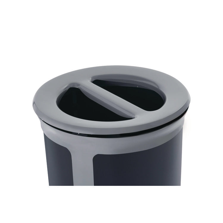 ENHANCE Series Waste Receptacle, Dual Top Hole, 23 gal, Metal, Pearl Gray/Umbra Gray
