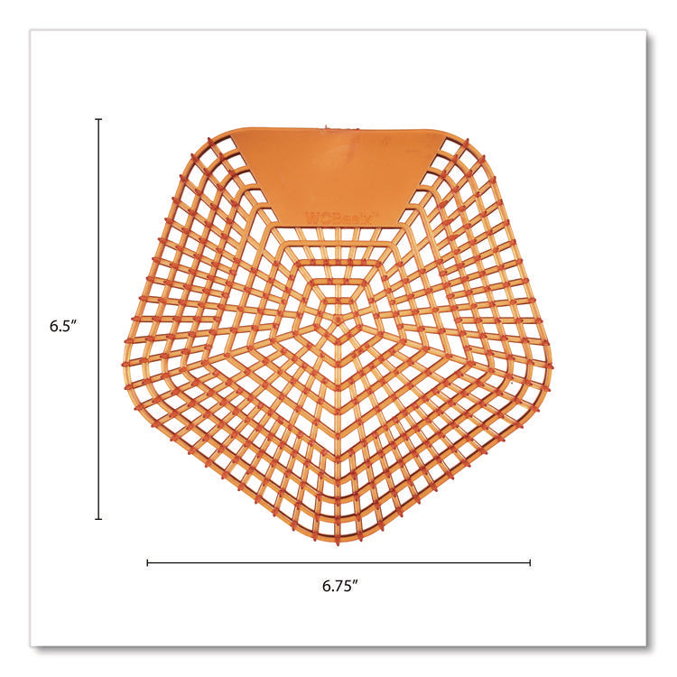 Anti-Splash Urinal Screen, Mango Mist Scent, Orange, 0.11 oz, 10/Box
