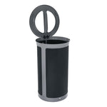 ENHANCE Series Waste Receptacle, Dual Top Hole, 33 gal, Metal, Pearl Gray/Umbra Gray