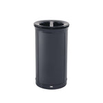 ENHANCE Series Waste Receptacle, Dual Top Hole, 33 gal, Metal, Jet Black Metallic