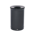 ENHANCE Series Waste Receptacle, 23 gal, Metal, Jet Black Metallic