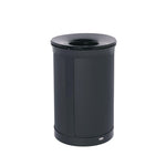 ENHANCE Series Waste Receptacle, 23 gal, Metal, Jet Black Metallic