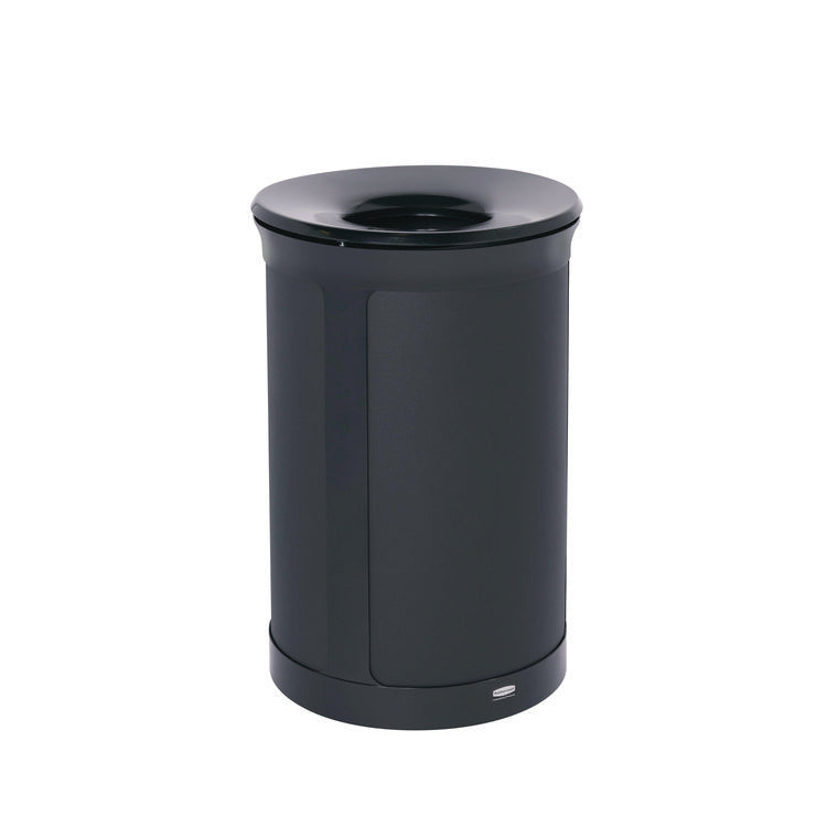ENHANCE Series Waste Receptacle, 23 gal, Metal, Jet Black Metallic