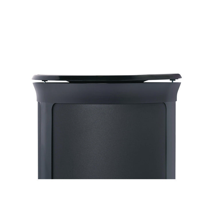 ENHANCE Series Waste Receptacle, 23 gal, Metal, Jet Black Metallic