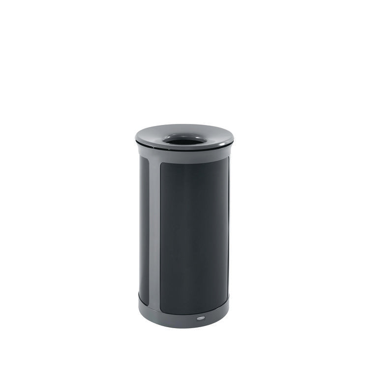 ENHANCE Series Waste Receptacle, 33 gal, Metal, Pearl Gray/Umbra Gray