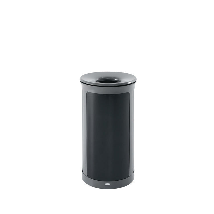 ENHANCE Series Waste Receptacle, 33 gal, Metal, Pearl Gray/Umbra Gray