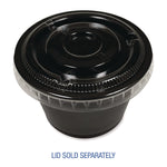 Souffle/Portion Cups, 4 oz, Plastic, Black, 2,500/Carton